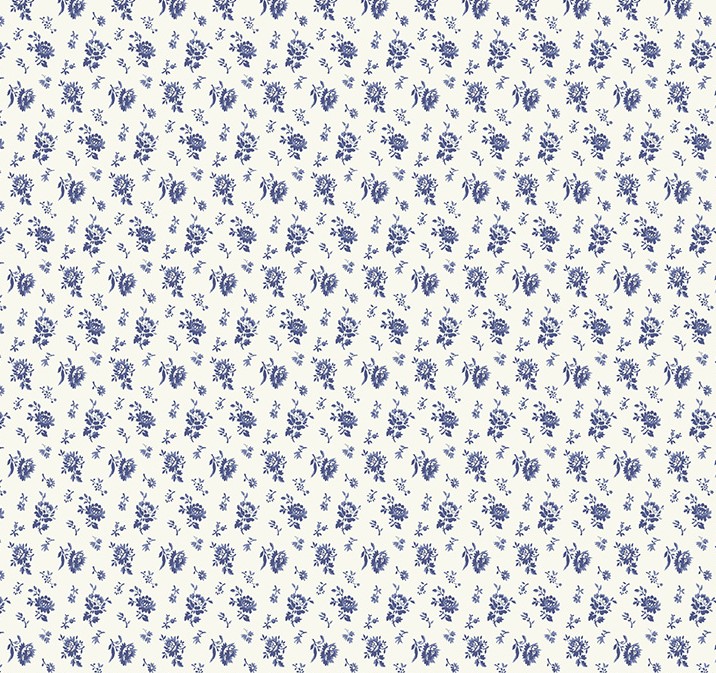 Jasper Blue Calico Ivory by Whistler Studios for Windham Fabrics