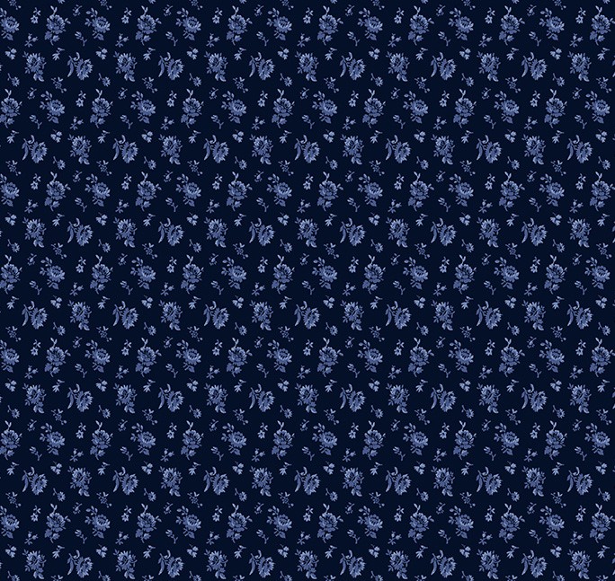 Jasper Blue Calico Indigo by Whistler Studios for Windham Fabrics