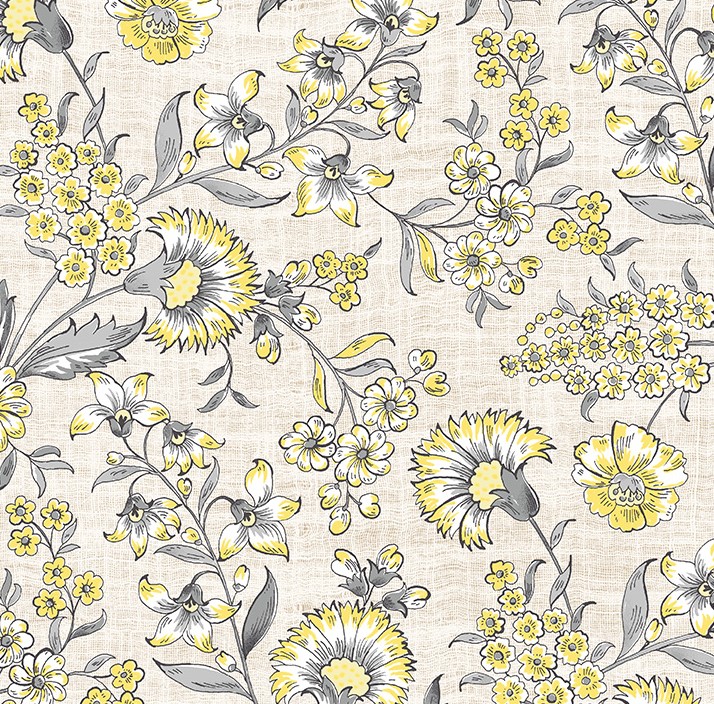 Fanfare Jacobean Garden Linen by Whistler Studios for Windham Fabrics