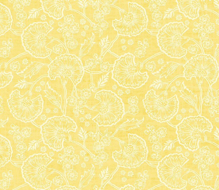 Fanfare Block Print Yellow by Whistler Studios for Windham Fabrics