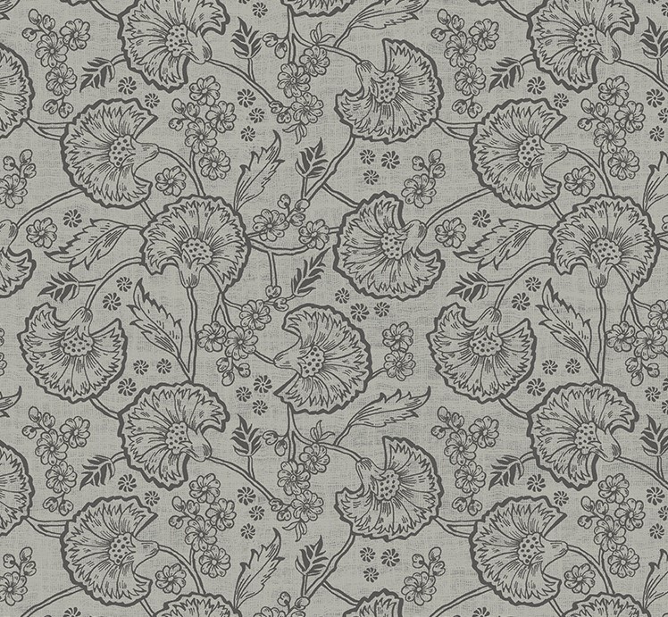 Fanfare Block Print Gray by Whistler Studios for Windham Fabrics