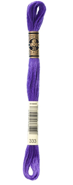 DMC Embroidery Thread Color 333 Dark Blue Violet