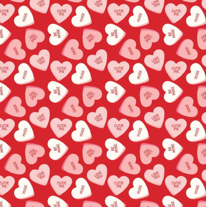 Sweetheart Main Red by My Mind's Eye for Riley Blake Designs