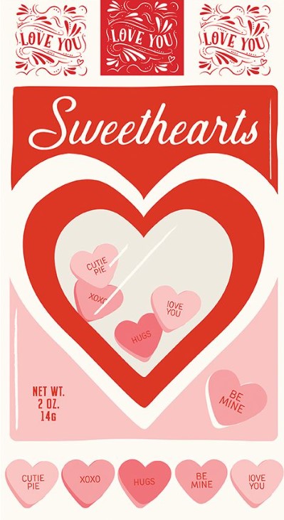 Sweethearts Sweethearts Panel by My Mind's Eye for Riley Blake Designs