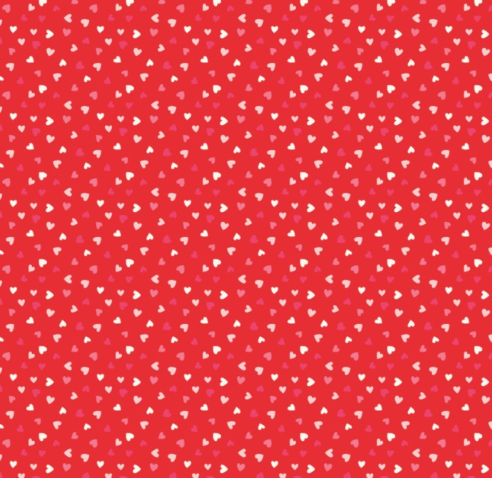 Sweetheart Heart Toss Red by My Mind's Eye for Riley Blake Designs