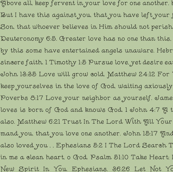 Take Heart Love Scripture Green by J. Wecker Frisch for Riley Blake Designs