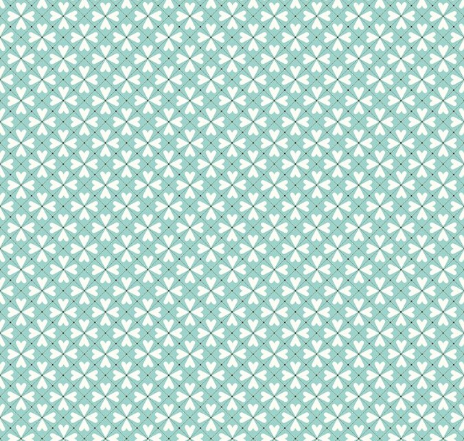 You & Me Hearts Grid Aqua by Sandy Gervais for Riley Blake Designs