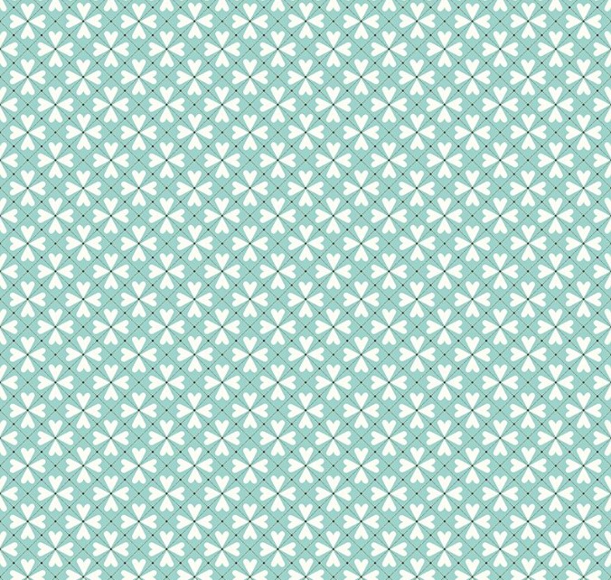 You & Me Hearts Grid Aqua by Sandy Gervais for Riley Blake Designs