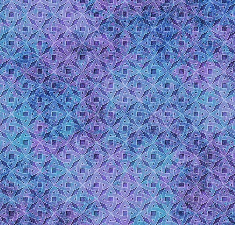 Stonehenge Celtic Roots Celtic Circles Purple by Linda Ludovico for Northcott Fabrics