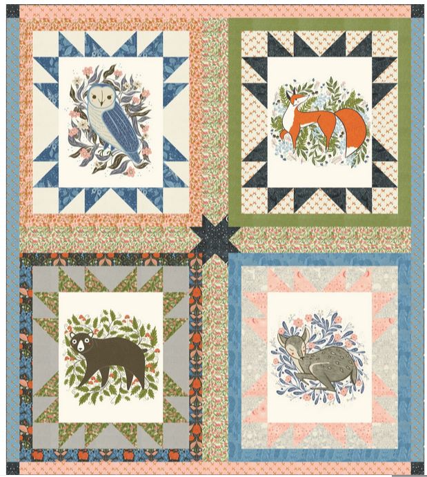 Frolic in Florals Quilt Kit by Gingiber from Moda