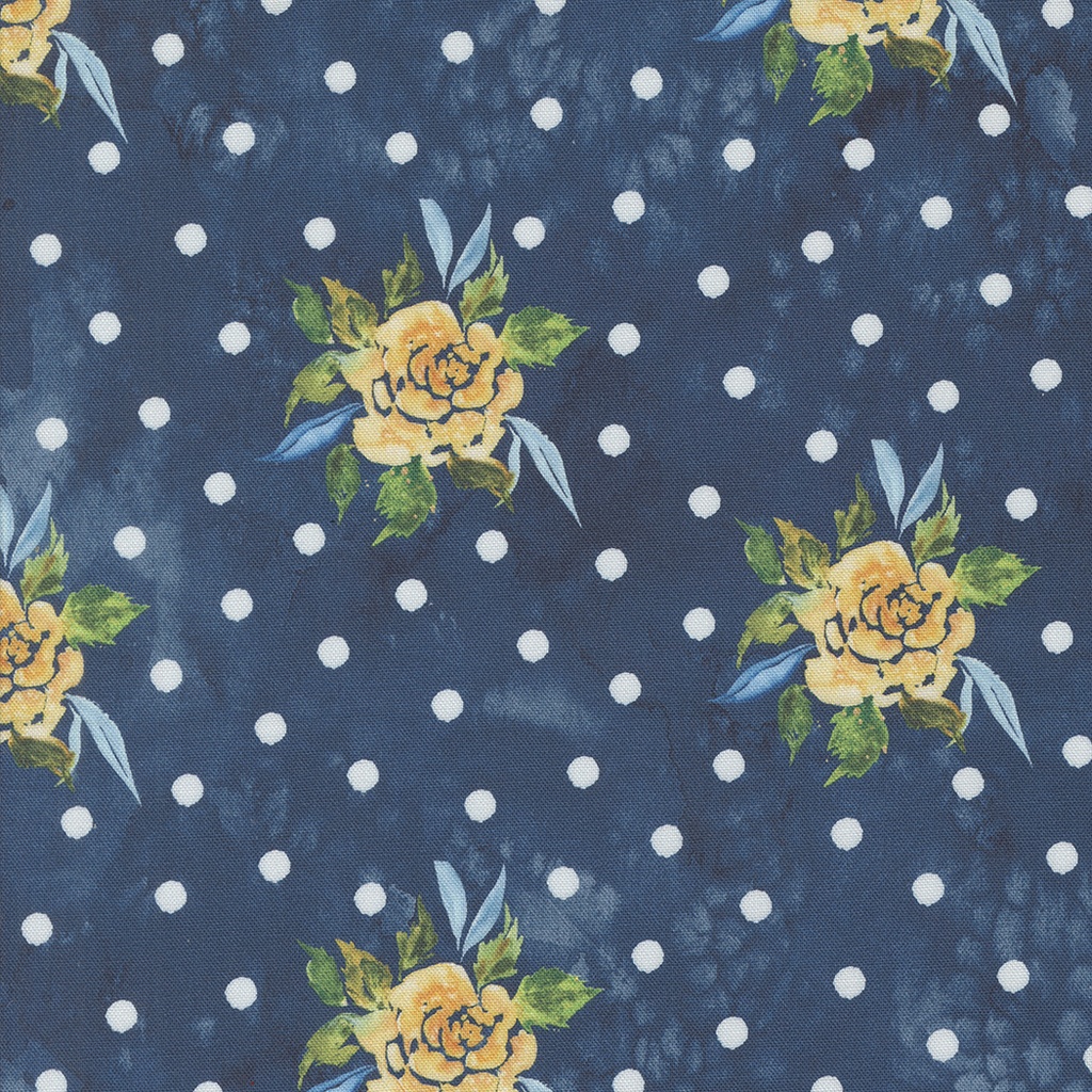 Sunshine and Blue Skies Rosie Dot Floral Lake from Moda