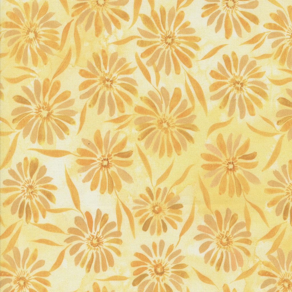 Sunshine Blue Skies Brightly Beaming Florals Watercolor