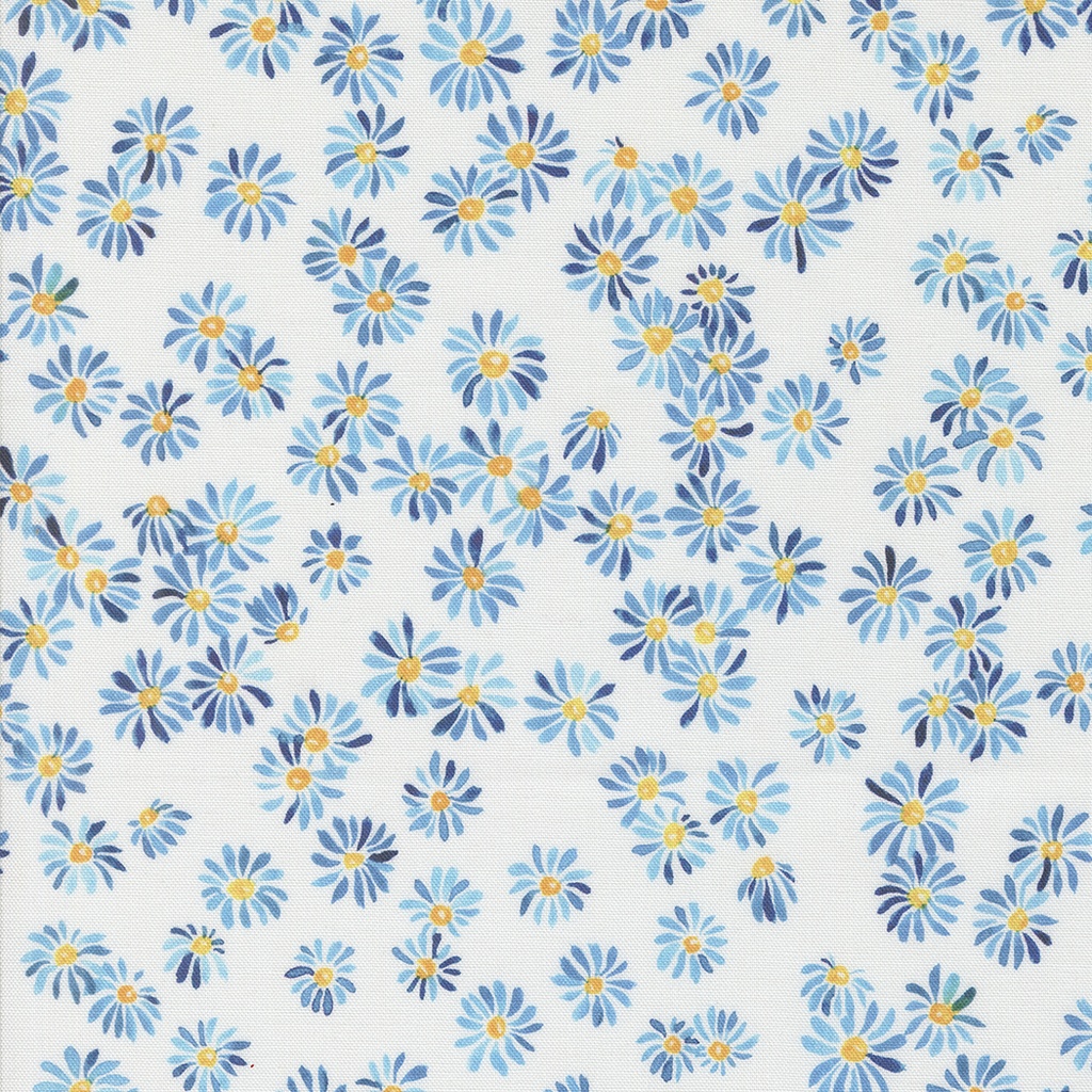 Sunshine and Blue Skies Ditsy Daisies Water from Moda