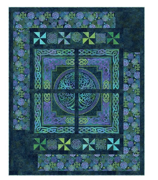 Celtic Fractures Quilt Pattern by Ladeebug Design for Northcott Fabrics