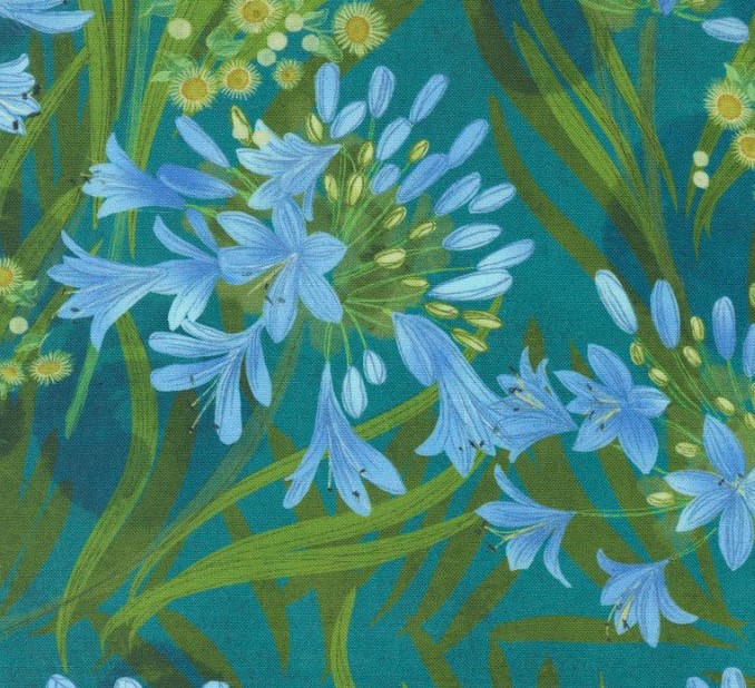 Serena Shores Agapanthus Lagoon by Robin Pickens for Moda Fabrics