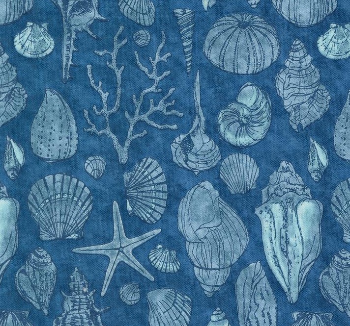 Serena Shores Sketchy Shells Coastal by Robin Pickens for Moda Fabrics