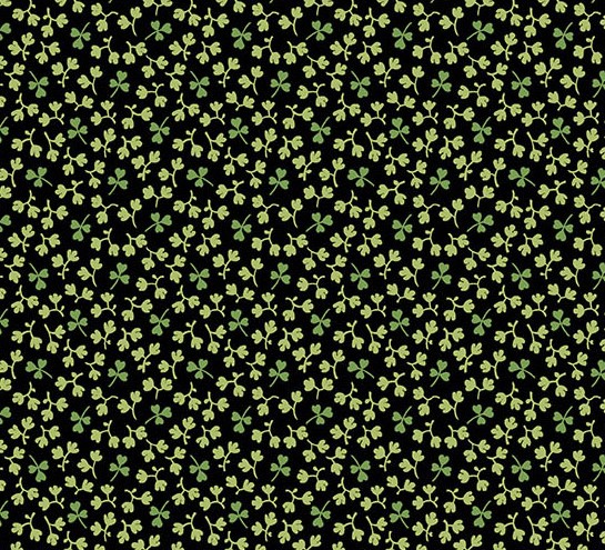 Little Clover Clover Field Black from Andover Fabrics