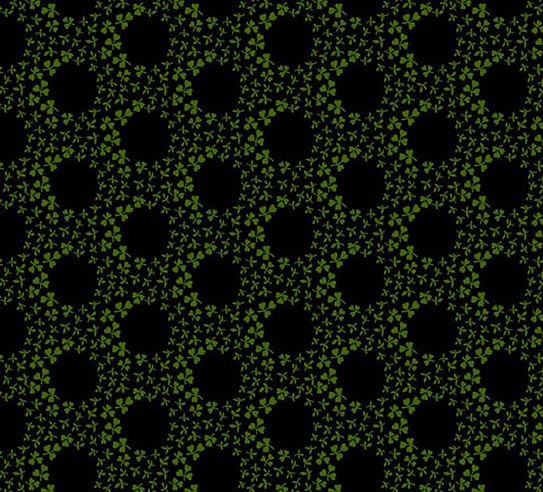 Little Clover Clover Rings Black from Andover Fabrics