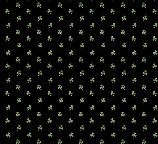 Little Clover Polka Clover Black from Andover Fabrics