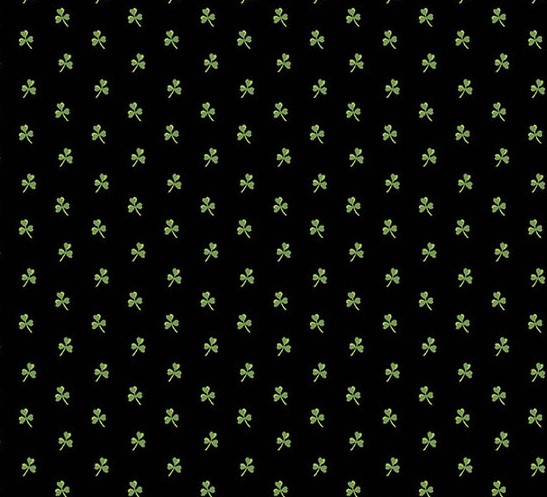 Little Clover Polka Clover Black from Andover Fabrics