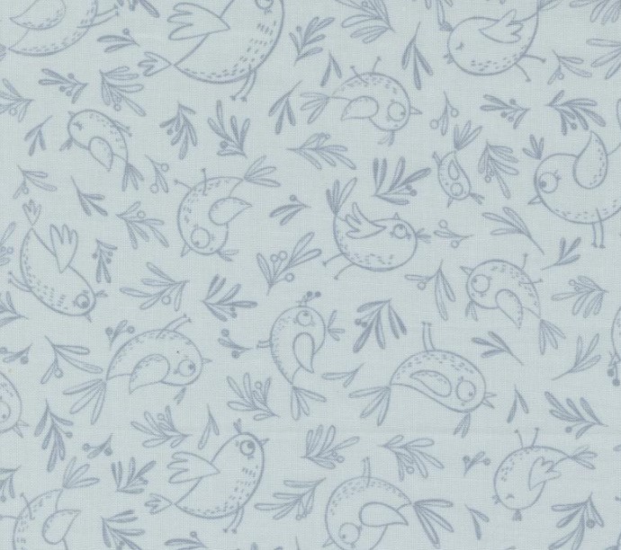 Chirp Trace a Bird Sky by Elena Amo for Moda Fabrics