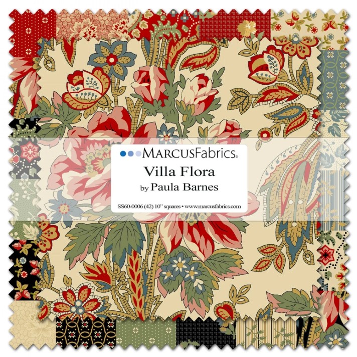 Villa Flora 10in Squares by Paula Barnes for Marcus Fabrics