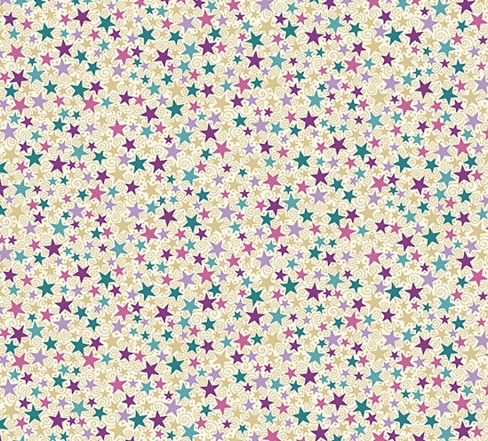 Luna Star Cream by Makower UK for Andover Fabrics