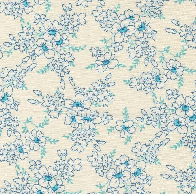 Time and Again Roundtop Florals Flour by Linzee McCray for Moda Fabrics