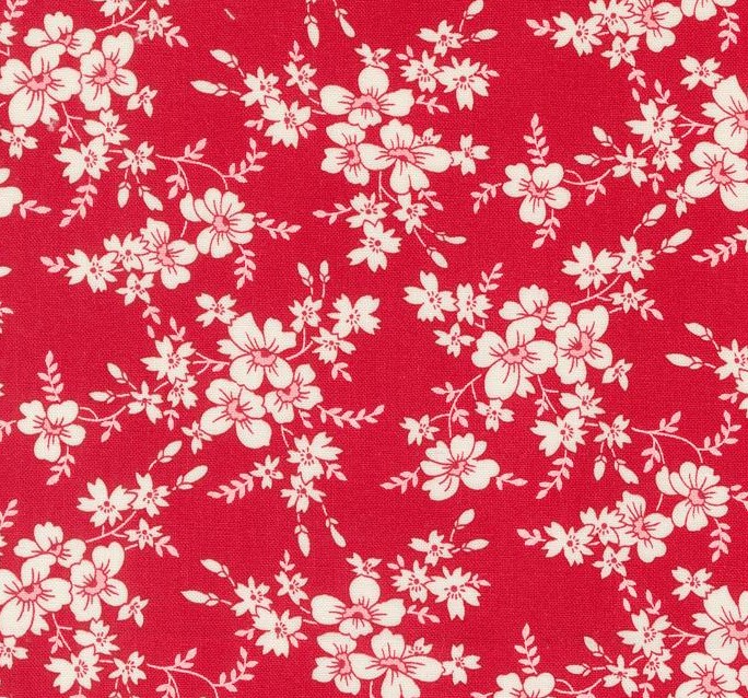 Time and Again Roundtop Florals Cherry by Linzee McCray for Moda Fabrics