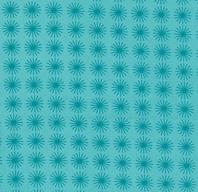 Time and Again Starburst Aqua by Linzee McCray for Moda Fabrics