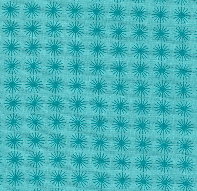 Time and Again Starburst Aqua by Linzee McCray for Moda Fabrics