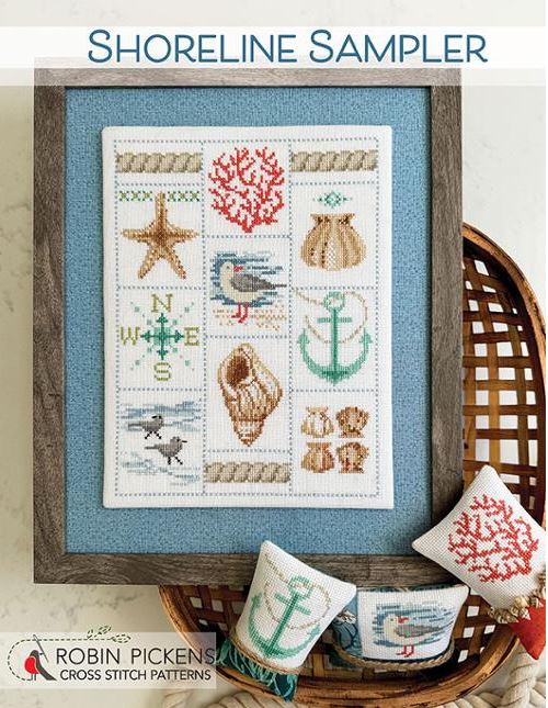 Shoreline Sampler Cross Stitch Pattern by Robin Pickens