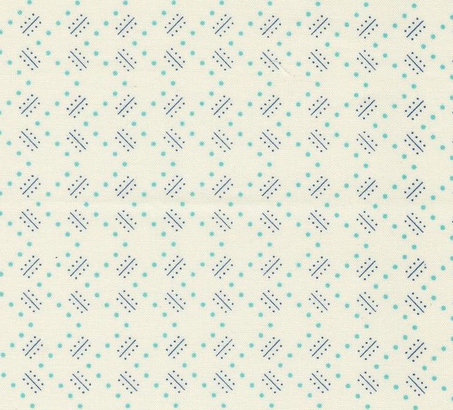 Time and Again Zigzag Flour Aqua by Linzee McCray for Moda Fabrics