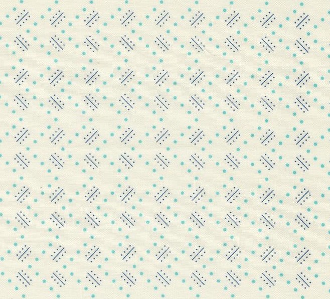 Time and Again Zigzag Flour Aqua by Linzee McCray for Moda Fabrics