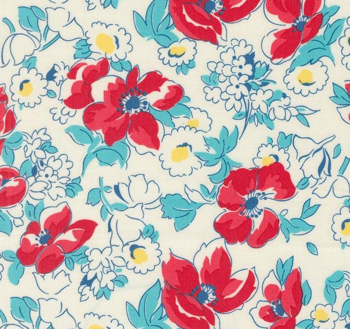 Time and Again Cheerful Florals Flour by Linzee McCray for Moda Fabrics