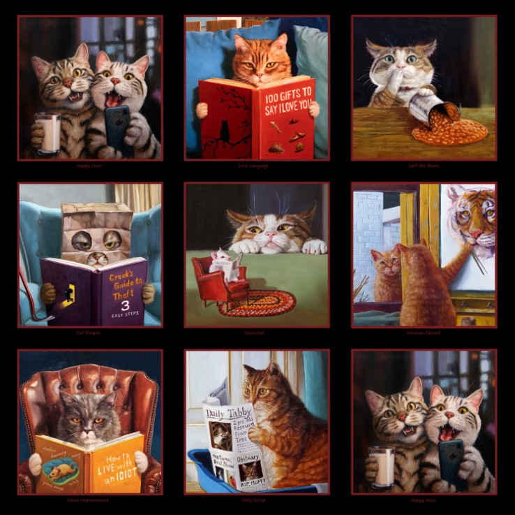 Cat's Meow Block Panel by Lucia Heffernan for Elizabeth's Studio