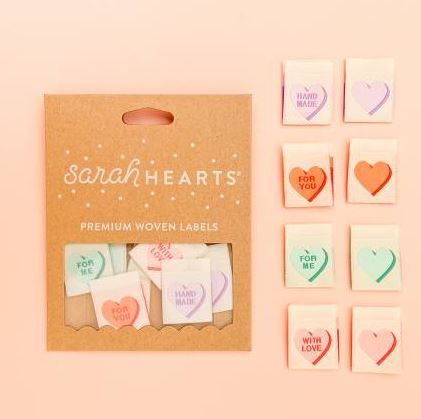 Sarah Hearts Valentine's Day Candy Heart Labels