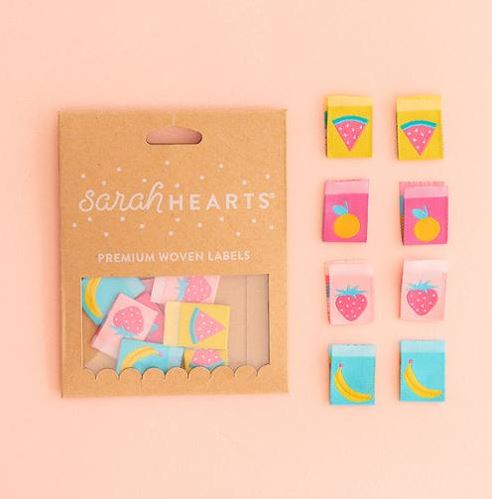 Sarah Hearts Summer Fruits Labels