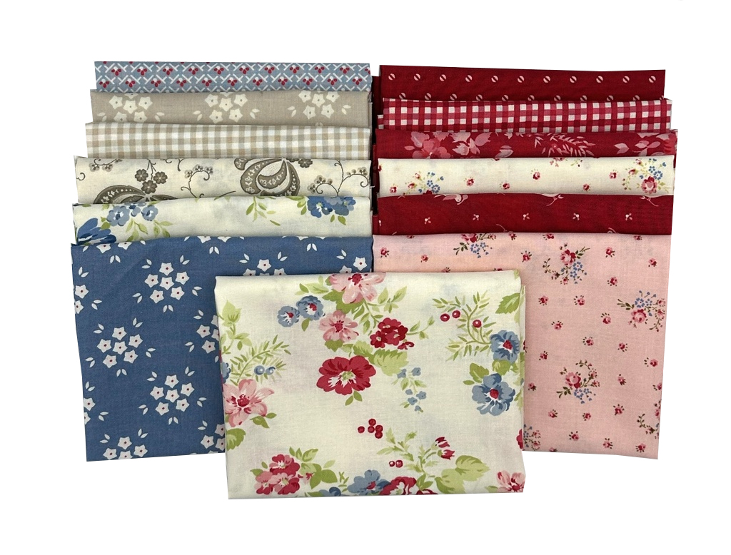 Hollyhocks and Roses Fat Quarter Bundle #2