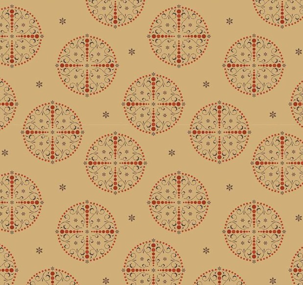 Sewing Your Oats Medallions Wheat by Karen Walker for Riley Blake Designs