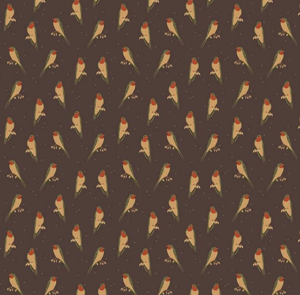 Sewing Your Oats Birds Raisin by Karen Walker for Riley Blake Designs
