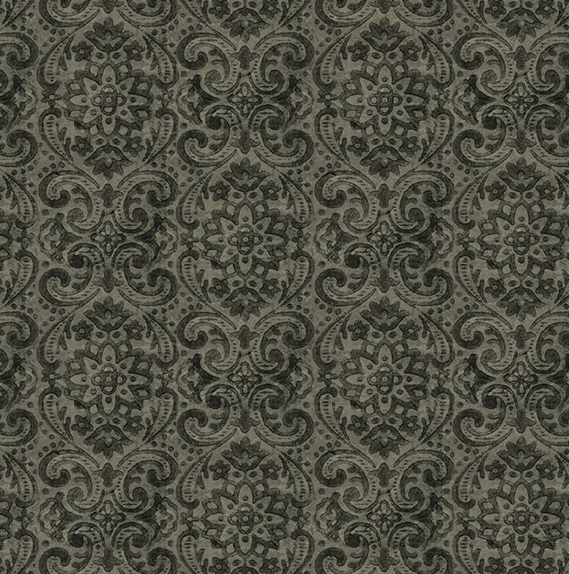 Boho Chicks Damask Coal by Whistler Studios for Windham Fabrics