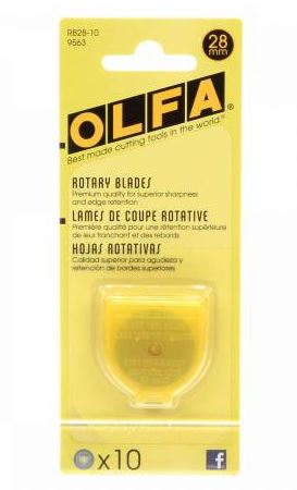 Olfa 28mm Rotary Blades 10 Pack