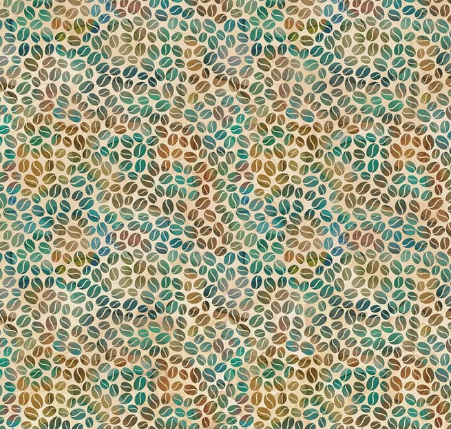 Barista Packed Beans Ochre by Deborah Edwards & Melanie Samra for Northcott Fabrics