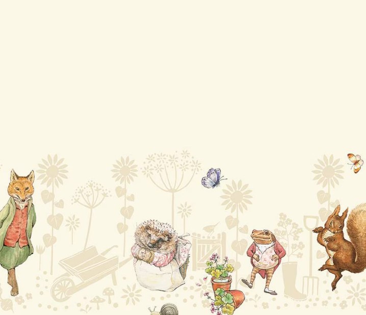 Peter Rabbit & Friends Border Print Cloud by Beatrix Potter for Riley Blake Designs