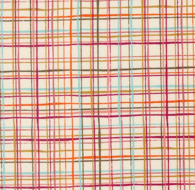 Things Above Lattice Lines Eggshell by Fancy That Design House for Moda Fabrics