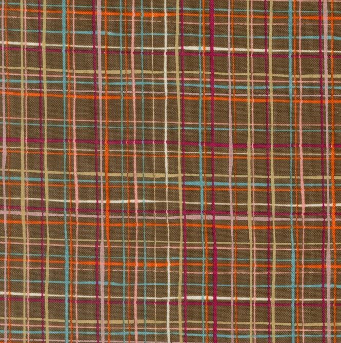 Things Above Lattice Lines Cocoa by Fancy That Design House for Moda Fabrics