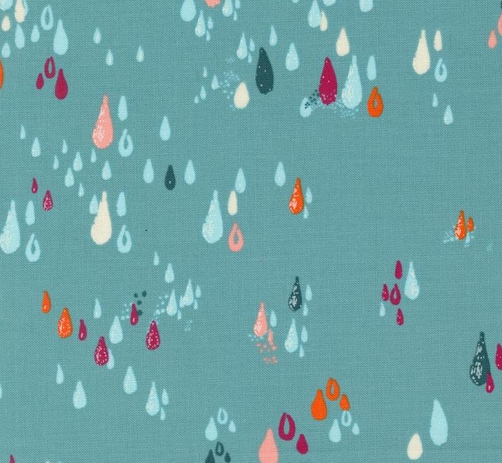 Things Above Drops Teal by Fancy That Design House for Moda Fabrics