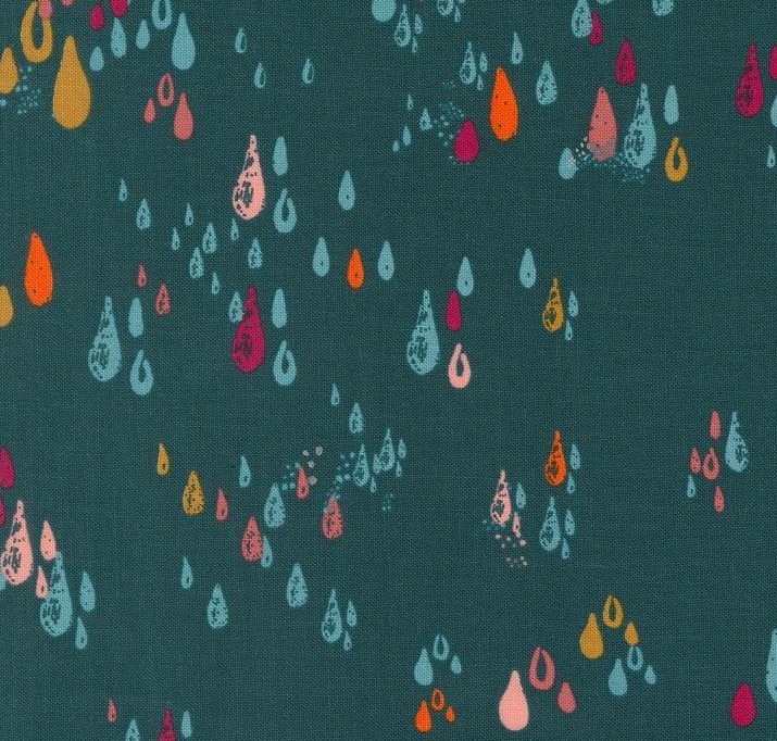 Things Above Drops Deep Sea by Fancy That Design House for Moda Fabrics