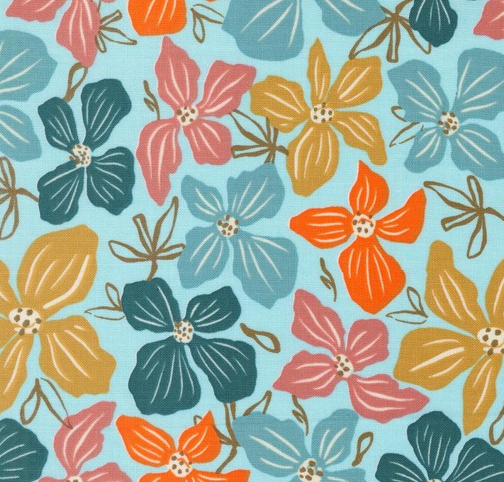 Things Above Block Florals Waterfall by Fancy That Design House for Moda Fabrics